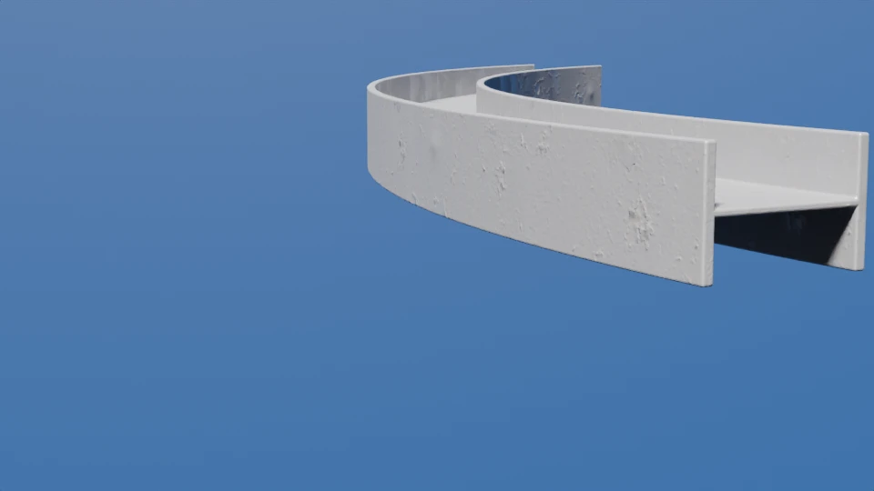 Beam rolled hard-way